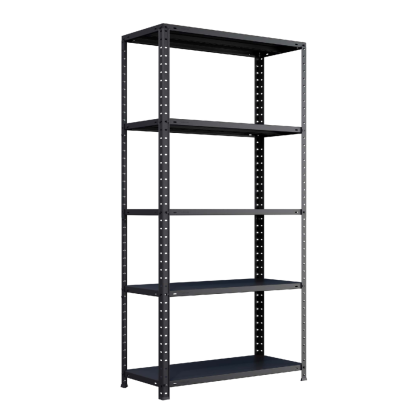 Стелаж 900x400x1800mm 5 рафта, болтова връзка, прахово боядисан