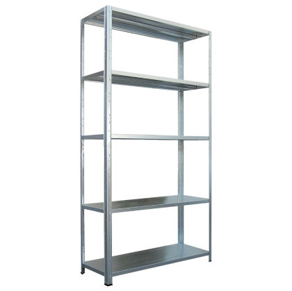 Стелаж 900x400x1800mm с 5 рафта до 70кг, безболтов, цинк