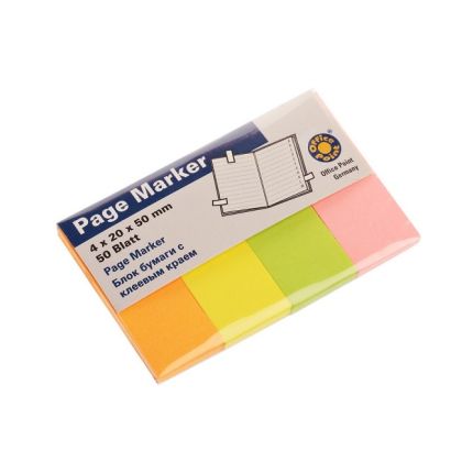 Лепящи индекси Office Point 50х20mm 4x50л. пастел микс