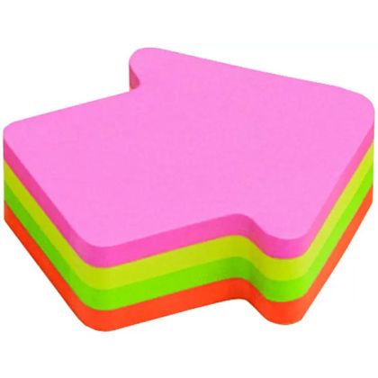 Самозалепващи листчета Info Notes Стрелка неон - 70х70mm - 200л.