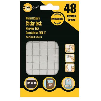 Монтажни лепенки на кубчета Yellow One Tack 50g - бял