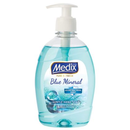 Течен антибактериален сапун с помпа Medix Blue Mineral 400 ml