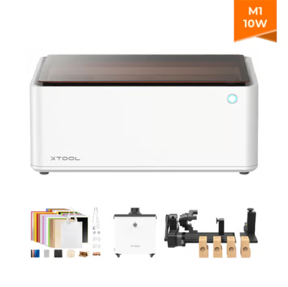 Комплект лазер M1, 10 W, с абсорбатор на дим и консумативи - xTool