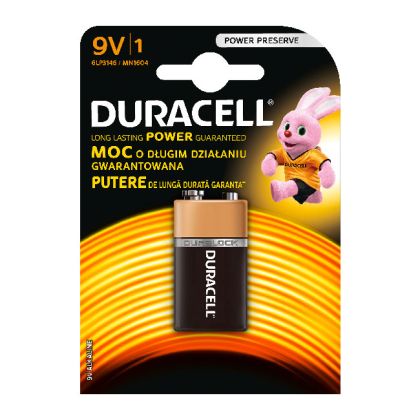 Алкална батерия Duracell Basic 9V 6LF22