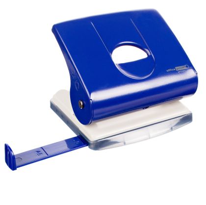 Перфоратор Office Point N20 Metal до 20листа - син, черен