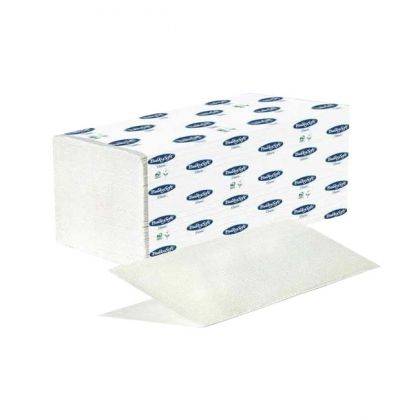 Нагънати кърпи за ръце Bulky Soft Classic двупластови, V-сгъвка, 20.5x21.5 cm, 200 бр.