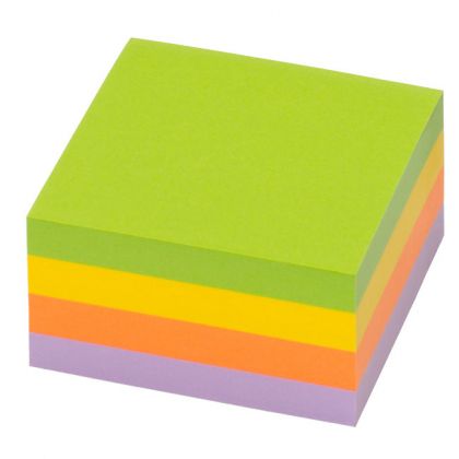 Самозалепващи листчета Info Notes Springmix неон - 75х75mm - 400л.