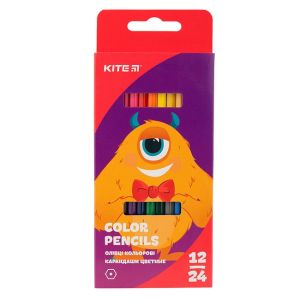 Цветни моливи Kite Jolliers двустранни 12 бр.