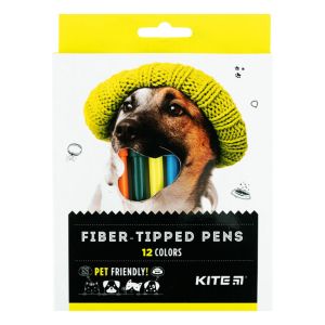 Флумастери Kite Dogs 12 цвята в кутия