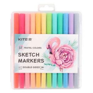 Флумастери и тънкописец sketch Kite 12 пастелни цвята