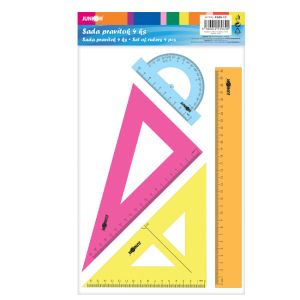 Комплект за чертане Junior 4 части, Цветен