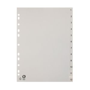 Разделител пластик 1-12 Office Point - А4