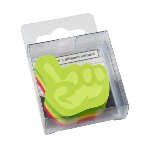 Самозалепващи листчета Info Notes Ръчичка неон - 50х50mm - 225л.