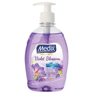 Течен антибактериален сапун с помпа Medix Violet Blossom 400 ml