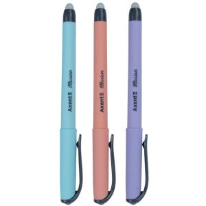 Химикалка с гума Axent Illusion - 0.5мм, син цвят