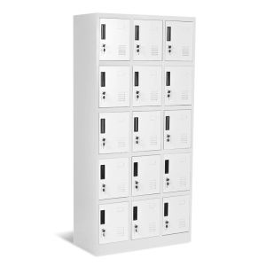 Метален шкаф Carmen CR-1245 K сив - 900x400x1850mm