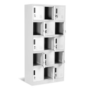 Метален шкаф Carmen CR-1245 K сив - 900x400x1850mm