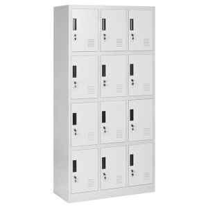 Метален шкаф Carmen CR-1258 J сив - 900x400x1850mm