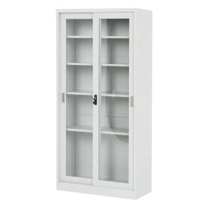 Метален шкаф с плъзгащи врати 185х40х90 см