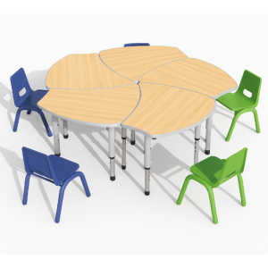 Модулна регулируема ученическа маса Puzzle