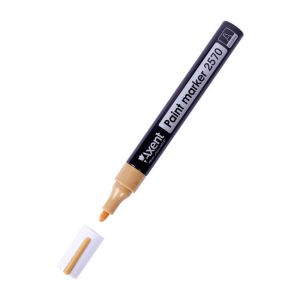 Paint маркер Axent с объл връх - бял, сребрист, зларист