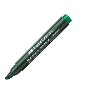 Перманентен маркер Faber-Castell 54 със скосен връх - син, зелен, червен, черен
