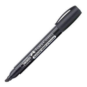 Перманентен маркер Faber-Castell 54 със скосен връх - син, зелен, червен, черен