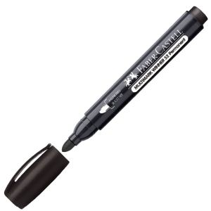 Перманентен маркер Faber-Castell Winner 52 с объл връх - син, червен, черен