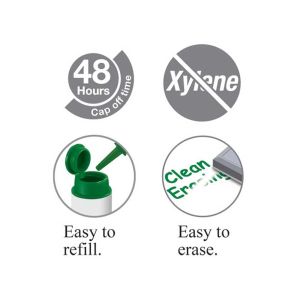 Борд маркер за бяла дъска Faber-Castell W20 - син, зелен, червен, черен