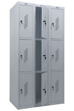 Метален гардероб за съблекалня ML 13-90 - 1830x900x500мм