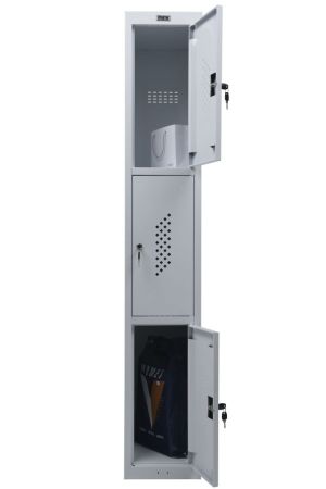 Метален гардероб за съблекалня ML 13-30 - 1830x300x500мм