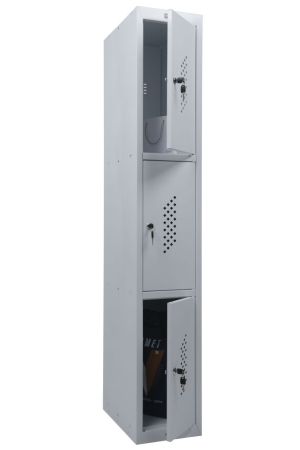 Метален гардероб за съблекалня ML 13-30 - 1830x300x500мм