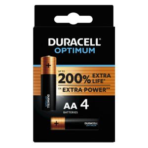 Алкална батерия Duracell Optimum 1.5V AA - 4бр.