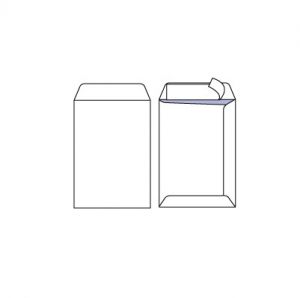 Плик-джоб бял B4 250х353mm - стикер по късата страна - 250бр.