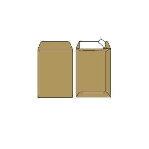 Кафяв плик C5 162x229mm - стикер по късата страна - 100бр.