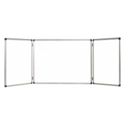 Тройна бяла дъска Bi-Office с алуминиева рамка 120х180/120х360см - магнитна