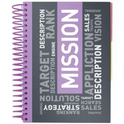 Тетрадка Axent - А5, 120 л. спирала, каре, PP разделители, лилав