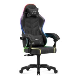 Геймърски стол Force 2.7 - RGB LED подсветка, велур