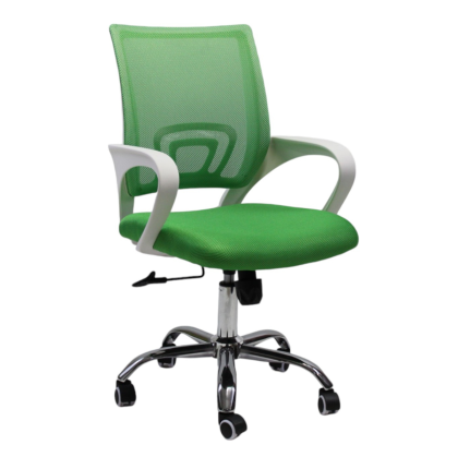 Работен стол Lori White Chrome