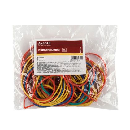 Ластици цветни Delta by Axent - 50g 60mm