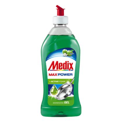 Препарат за съдове Medix Max Power Gel Apple - 415ml