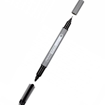 Перманентен маркер с два върха OHP Office Point CD/DVD - черен