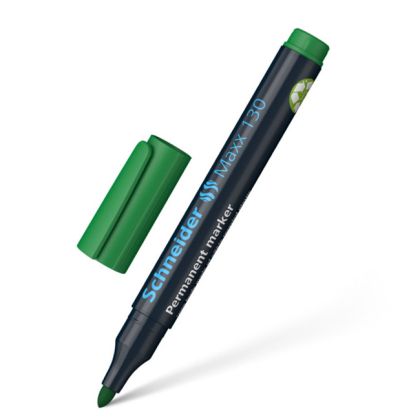 Перманентен маркер с объл връх Schneider Maxx 130: 3мм - син, зеле, червен, черен
