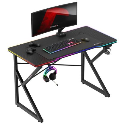 Геймърско бюро Hero 1.7 RGB, 120см, черен