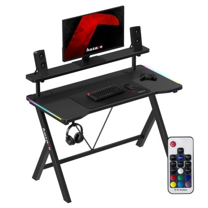 Геймърско бюро Hero 1.9 RGB, 120см, черен