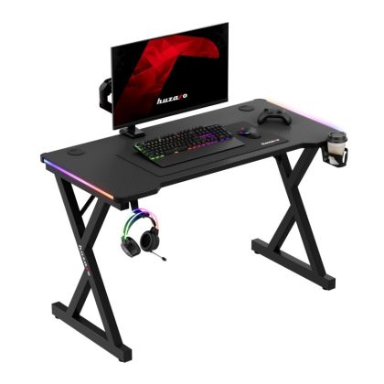 Геймърско бюро Hero 2.3 RGB, 120см, черен