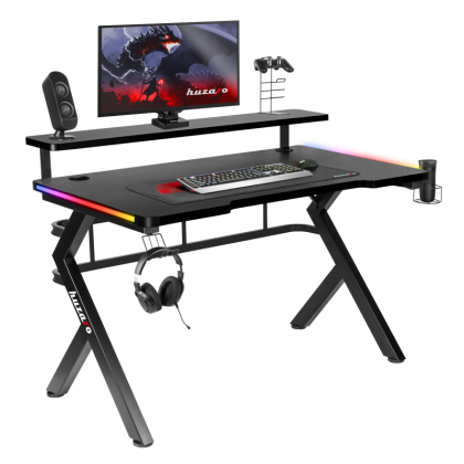 Геймърско бюро Hero 5.0 RGB, 120см, черен