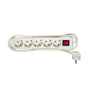 Разклонител с 5 гнезда - с ключ, 3m