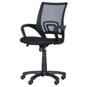 Офис стол Carmen 7050 с мрежеста облегалка, черен