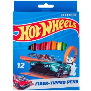 Флумастери Kite Hot Wheels 12 цвята в кутия